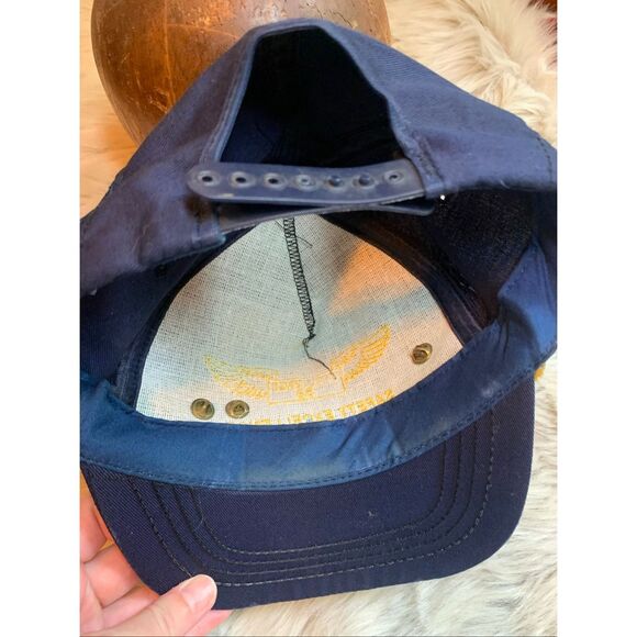 Vintage 1989 Safety Excellence Navy Blue Hat Cap - Picture 5 of 6
